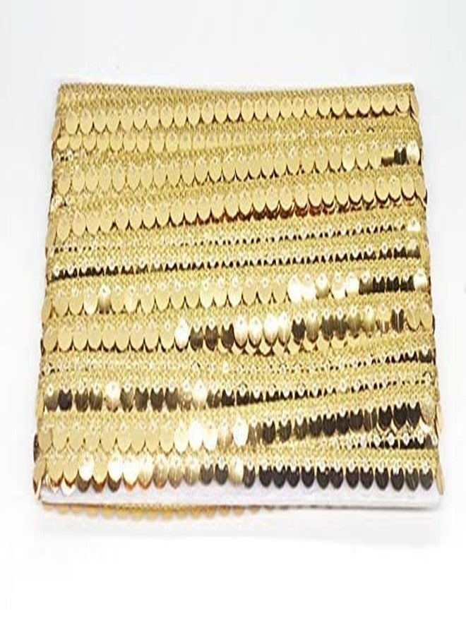 BriKSHi Designer Golden LACE 10MM (9METER) Used for Trims, Borders, Embroidered Laces, Applique, Fabric lace, Sewing Supplies, Cotton Work lace K-94 - Image 5